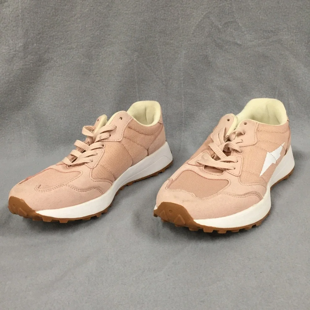 Avia Womens Memory Foam Sneakers‎ Blush Pink Mesh Suede Low Top Trainers Size 10